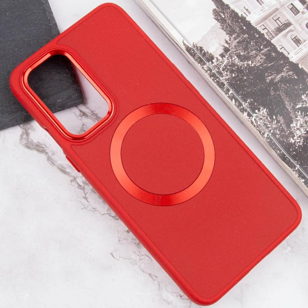 TPU чохол Bonbon Metal Style with MagSafe для OnePlus 9 Червоний / Red