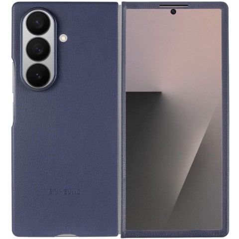Шкіряний чохол Leather Case (AAA) для Samsung Galaxy Z Fold7 Navy