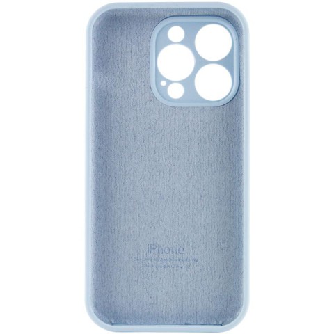 Чохол Silicone Case Full Camera Protective (AA) для Apple iPhone 15 Pro (6.1") Блакитний / Sweet Blue