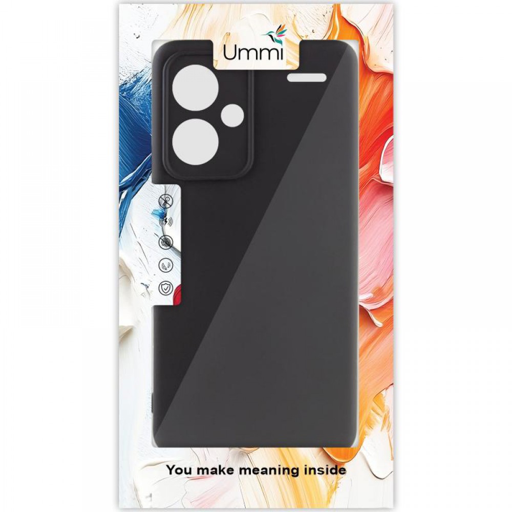 Чохол Silicone Cover Ummi Lakshmi Full Camera (AA) для Xiaomi Redmi Note 13 Pro+ Чорний / Black