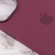 Чохол Silicone case (AAA) with Magsafe and Animation для Apple iPhone 12 Pro / 12 (6.1") Бордовий / Plum