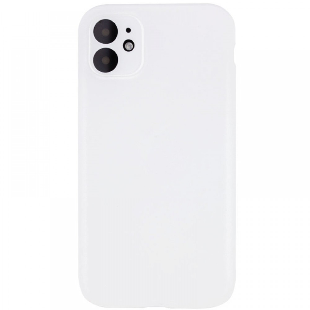 Чохол Silicone Case Full Camera Protective (AA) NO LOGO для Apple iPhone 12 (6.1") Білий / White