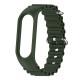 Ремінець Ocean Band для Xiaomi Mi Band 9/8 Зелений / Dark Olive