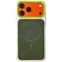 Чохол TPU TechWoven Hybrid with MagSafe для Apple iPhone 17 Pro Max (6.9") White / Green