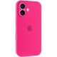 Чохол Silicone Case Full Camera Protective (AA) для Apple iPhone 16 (6.1") Рожевий / Barbie pink