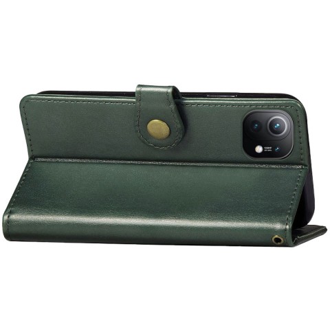 Шкіряний чохол-книжка GETMAN Gallant (PU) для Xiaomi Mi 11 Зелений