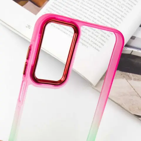 Чохол TPU+PC Fresh sip series для Samsung Galaxy A24 4G Салатовий / Рожевий