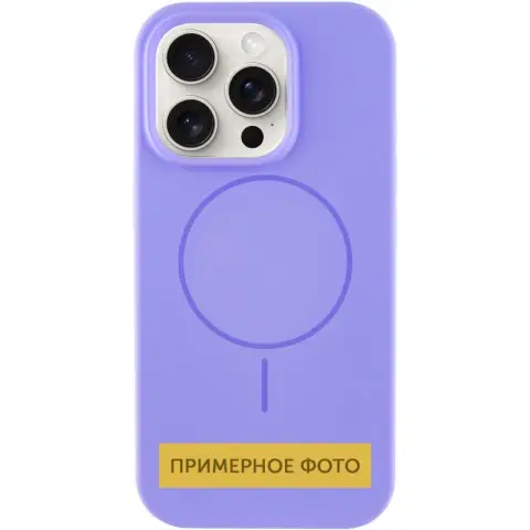 Чохол Silicone Case Full Protective (AA) NO LOGO with MagSafe для Apple iPhone 14 (6.1") Бузковий / Lilac