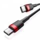 Дата кабель Baseus Cafule Type-C to Type-C PD2.0 100W (2m) (CATKLF-AL) Red / Black
