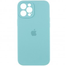 Чохол Silicone Case Full Camera Protective (AA) для Apple iPhone 12 Pro Max (6.7") Бірюзовий / Marine Green