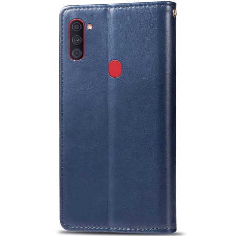 Шкіряний чохол-книжка GETMAN Gallant (PU) для Samsung Galaxy A11 Синій