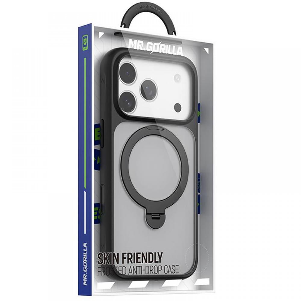 TPU+PC чохол Blueo Skin Friendly 360 Rotatable Stand with MagSafe для Apple iPhone 17 Pro Max (6.9") Black