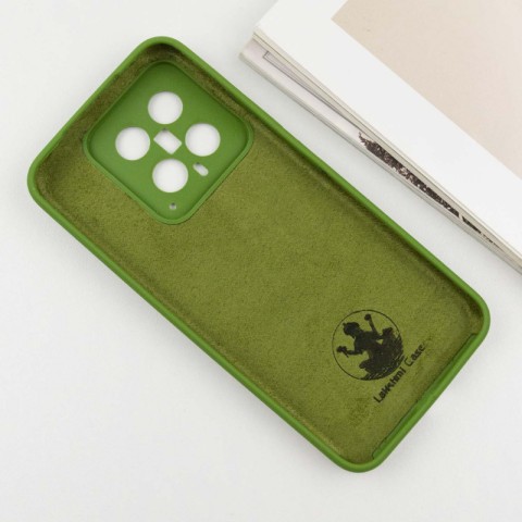 Чохол Silicone Cover Lakshmi Full Camera (AA) для Xiaomi 14 Зелений / Dark green
