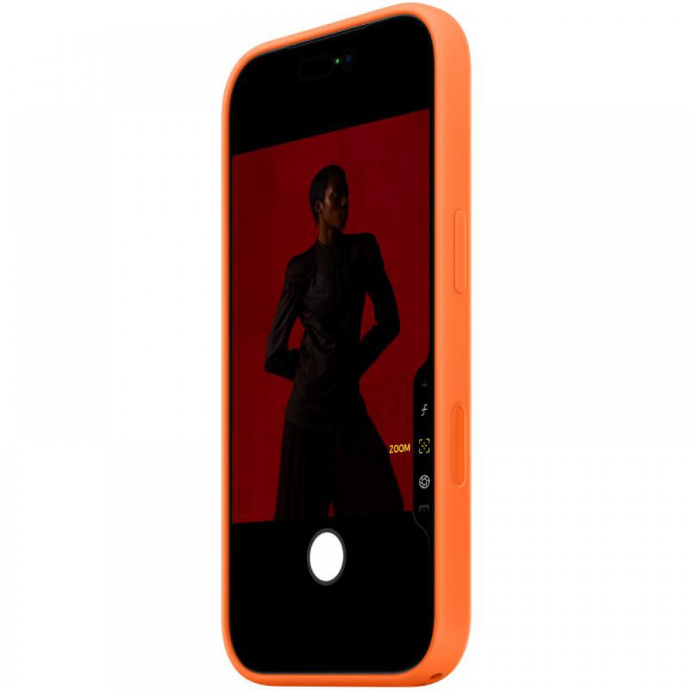 Чохол Silicone case (AAA) with Magsafe and Animation для Apple iPhone 17 (6.3") Orange