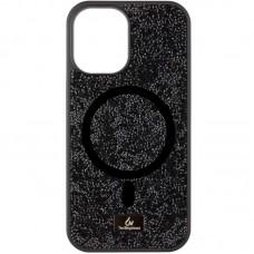 TPU чохол Bling World Rock Diamond with MagSafe для Apple iPhone 14 (6.1") Black