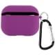 Силіконовий футляр з мікрофіброю для навушників Airpods 4 Фіолетовий / Grape