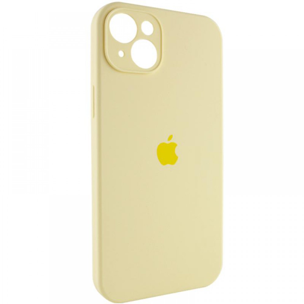 Чохол Silicone Case Full Camera Protective (AA) для Apple iPhone 14 (6.1") Жовтий / Mellow Yellow