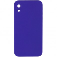 Silicone Case Square Full Camera Protective (AA) NOLOGO для Apple iPhone XR (6.1") Фіолетовий / Ultra Violet