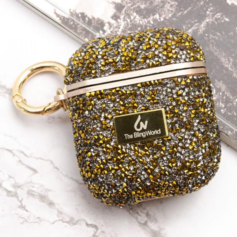 TPU чехол Bling World Rock Diamond для наушников AirPods 1/2