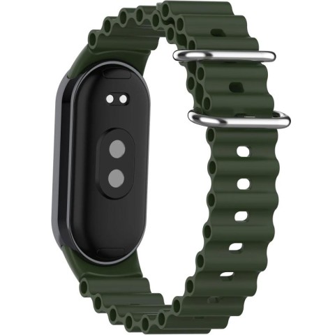 Ремінець Ocean Band для Xiaomi Mi Band 9/8/10 Зелений / Dark Olive