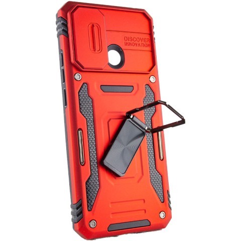 Ударостійкий чохол Camshield Army Ring для Xiaomi Redmi 10C Червоний / Red