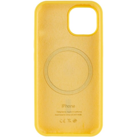 Чохол Silicone Case Full Protective (AA) with MagSafe для Apple iPhone 14 Plus (6.7") Жовтий / Yellow