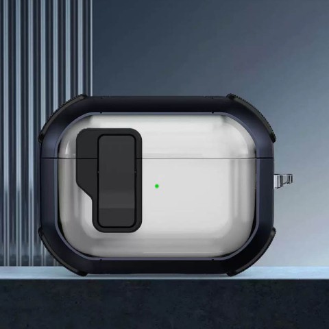 Футляр протиударний Locking Button для навушників Airpods Pro 2 / Pro Blue