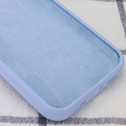 Чохол Silicone Case Full Protective (AA) NO LOGO для Apple iPhone 12 Pro Max (6.7") Блакитний / Lilac Blue