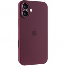 Чохол Silicone Case Full Camera Protective (AA) для Apple iPhone 16 Plus (6.7") Бордовий / Plum