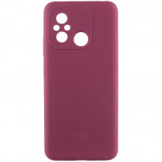 Чохол Silicone Cover Lakshmi Full Camera (AAA) для Xiaomi Redmi 12C Бордовий / Plum