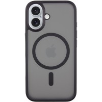 TPU+PC чохол Metal Buttons with MagSafe для Apple iPhone 16 (6.1") Чорний