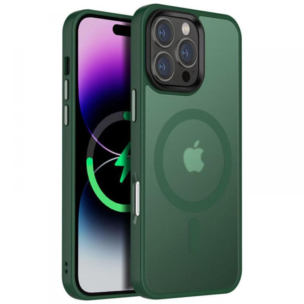 Чохол Ummi Colorful with MagSafe для Apple iPhone 16 Pro Max (6.9") Зелений / Dark Green