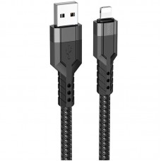 Дата кабель Hoco U110 charging data sync USB to Lightning (1.2 m) Чорний