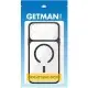 Чохол TPU+PC GETMAN Moon Clear with MagSafe для Apple iPhone 13 / 14 (6.1") Black