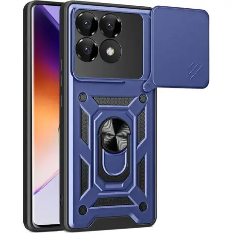 Чохол Ummi Camshield Serge Ring для Xiaomi Poco F7 Pro Синій / Navy