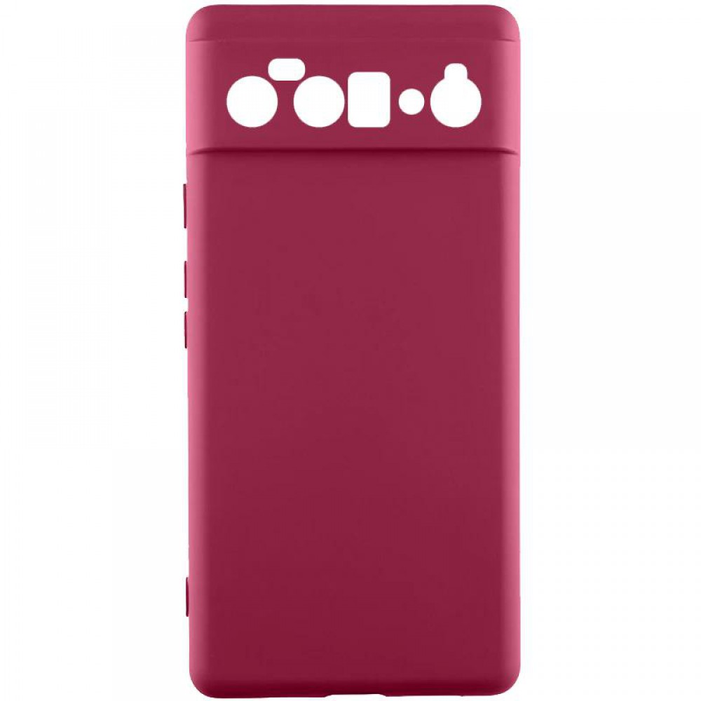 Чохол TPU GETMAN Liquid Silk Full Camera для Google Pixel 6 Pro Бордовий / Marsala