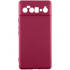 Чохол TPU GETMAN Liquid Silk Full Camera для Google Pixel 6 Pro Бордовий / Marsala