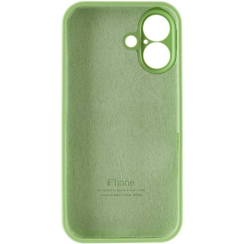 Чохол Silicone Case Full Camera Protective (AA) для Apple iPhone 16 Plus (6.7") М'ятний / Mint
