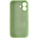 Чохол Silicone Case Full Camera Protective (AA) для Apple iPhone 16 Plus (6.7") М'ятний / Mint