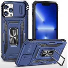 Ударостійкий чохол Camshield Army Ring для Apple iPhone 14 Pro Max (6.7") Синій / Navy