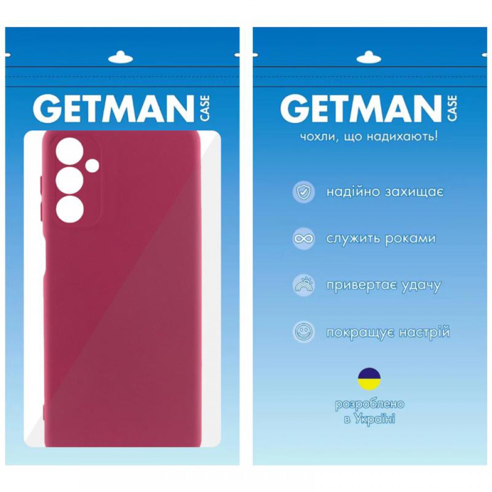 Чохол TPU GETMAN Liquid Silk Full Camera для Samsung Galaxy A04s Бордовий / Marsala