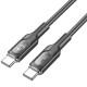 Дата кабель Hoco U120 Transparent explore intelligent power-off PD 60W Type-C to Type-C (1.2m)
