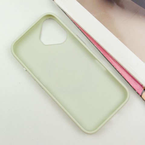 TPU чохол Bonbon Metal Style with MagSafe для Apple iPhone 16 (6.1") Білий / White