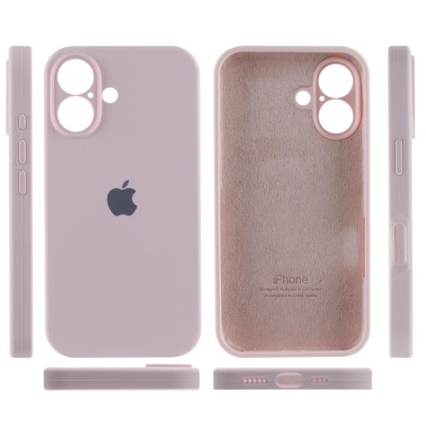 Чохол Silicone Case Full Camera Protective (AA) для Apple iPhone 16 Plus (6.7") Рожевий / Chalk Pink