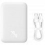 Портативний ЗП Power Bank Baseus Magnetic Mini Air 20W c БЗП 6000 mAh (P10059002223-0) Stellar White