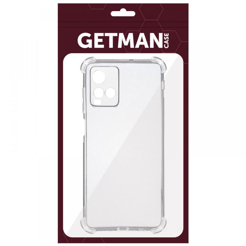 TPU чохол GETMAN Ease logo посилені кути Full Camera для Vivo Y21 / Y33s Безбарвний (прозорий)