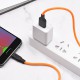 Дата кабель Hoco X21 Plus Silicone MicroUSB Cable (1m) Black / Orange