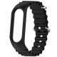 Ремінець Ocean Band для Xiaomi Mi Band 3/4/5/6/7 Чорний / Black