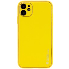 Шкіряний чохол Xshield для Apple iPhone 12 (6.1") Жовтий / Yellow