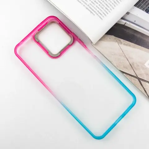 Чохол TPU+PC Fresh sip series для Xiaomi Redmi 12 Бірюзовий / Рожевий